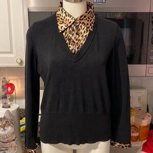 O womens The Limited long sleeve stretch plus size knit top XL.  EUC